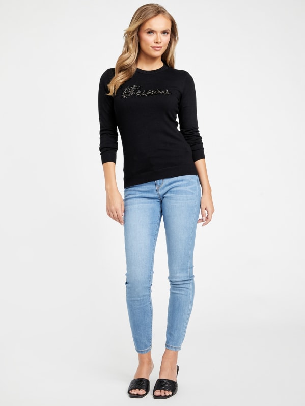 Frieda Logo Sweater | GUESS Factory Frieda Logo Sweater | GUESS Factory