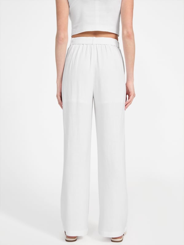 Charlie Belted Linen Pants | GUESS Factory