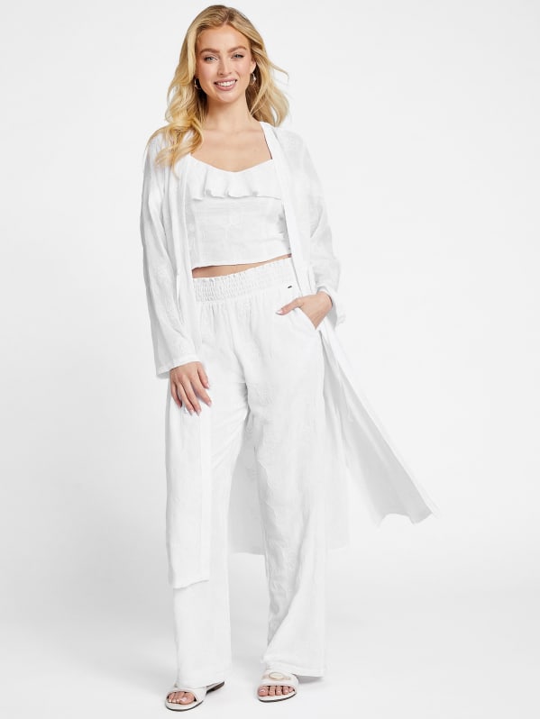 パンツ OFF WHITE Women Palazzo Pants OWCA18ES25FA B001 6G00 BROWN SMIDOW Womens High Waisted Dress Pants Business Work Office