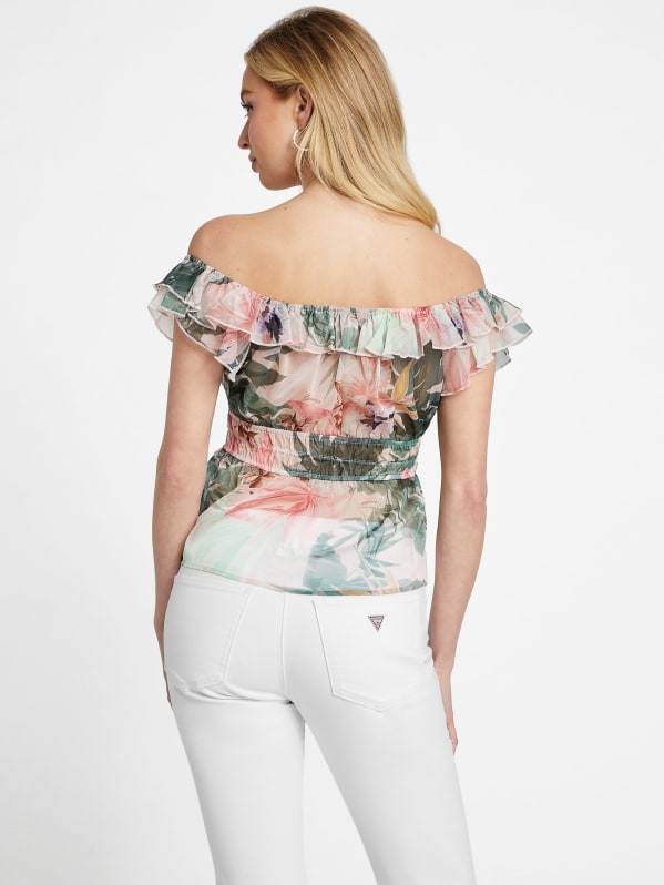 Eco Hanny Printed Top | GUESS Factory Ca