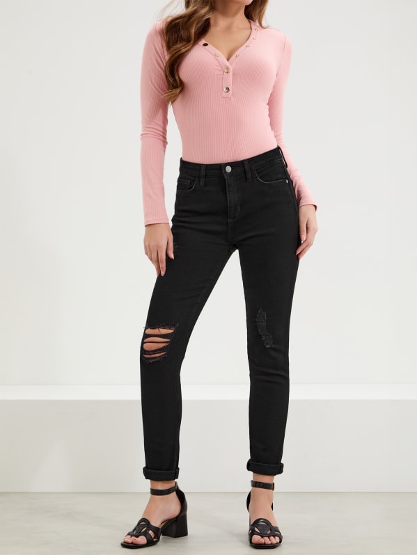 Eco Liberty Distressed Skinny Jeans | GUESS Factory
