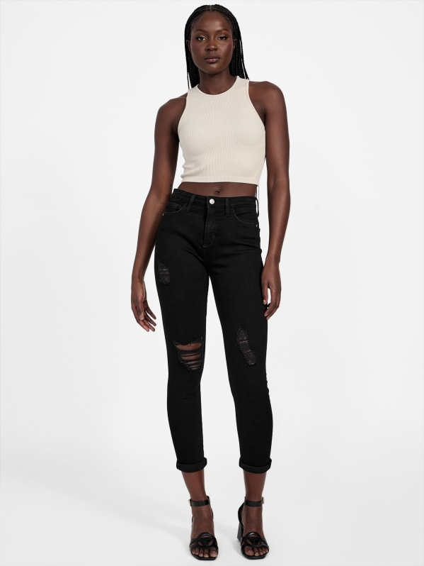 Eco Liberty Distressed Skinny Jeans | GUESS Factory
