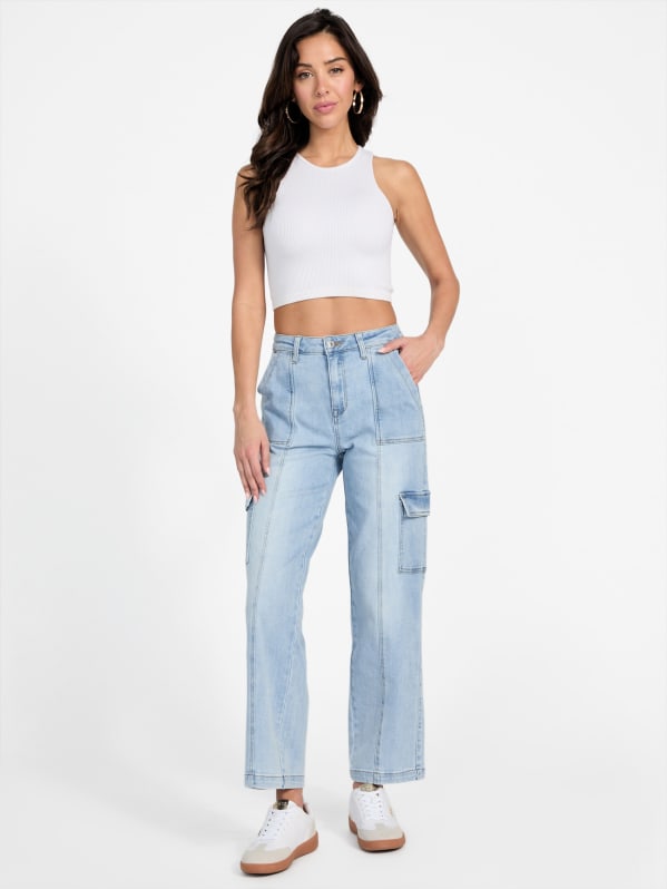 Natalie High-Rise Cargo Jeans | GUESS Factory