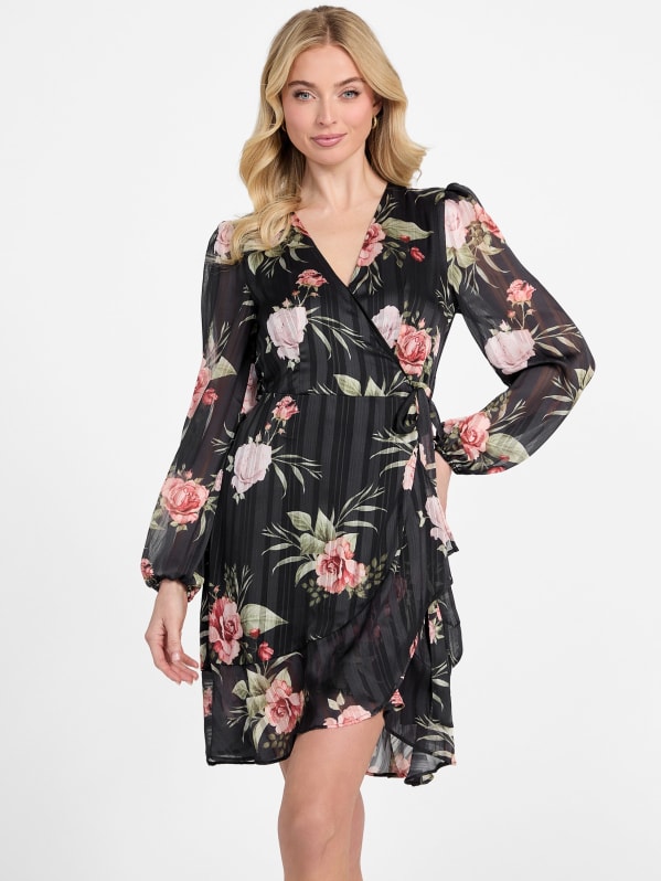 Sidel Printed Wrap Dress