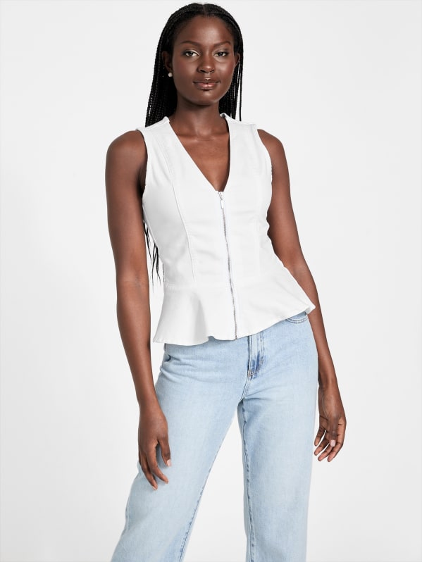 Devika Peplum Top | GUESS Factory Devika Peplum Top | GUESS Factory