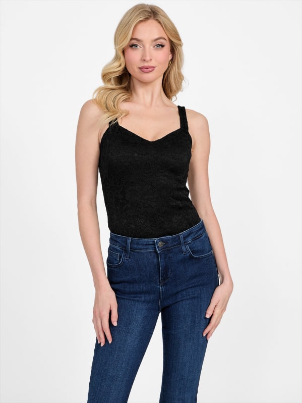 Avery Lace Bodysuit | GUESS Factory