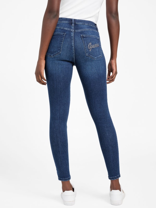 Eco Serena Mid-Rise Bling Pocket Skinny Jeans