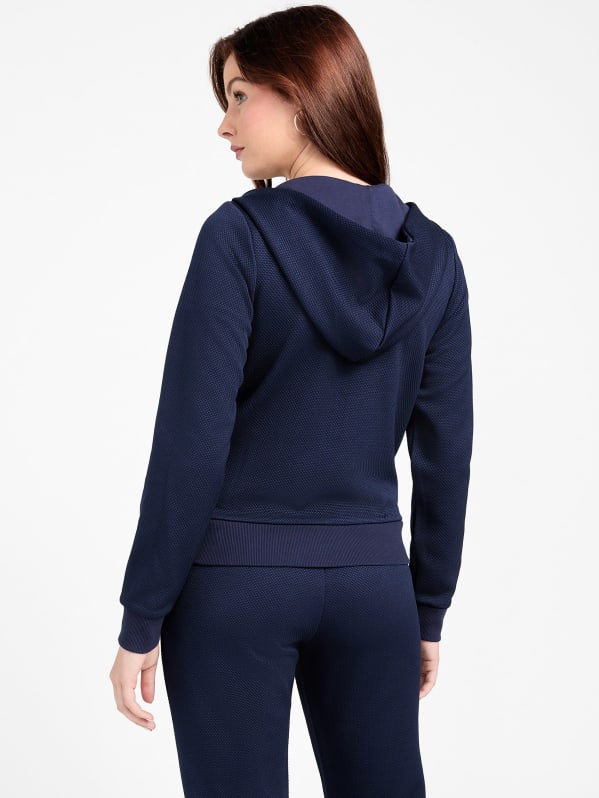 Casandra Jacquard Zip Hoodie | GUESS Factory Ca