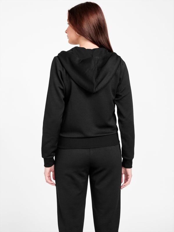 Casandra Jacquard Zip Hoodie | GUESS Factory