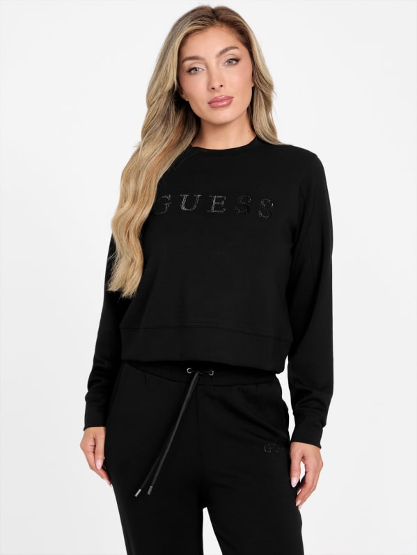 Sue Logo Crewneck Sweatshirt | GUESS Factory