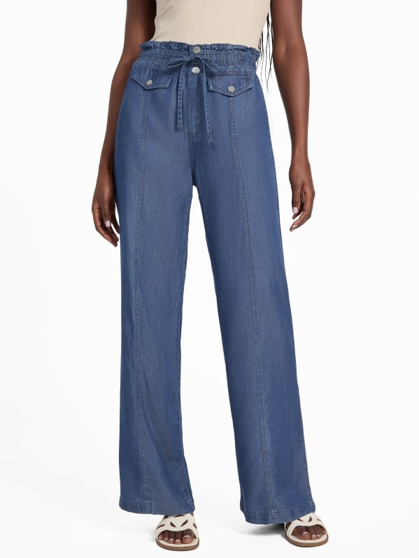 Lynette Chambray Pant | GUESS Factory
