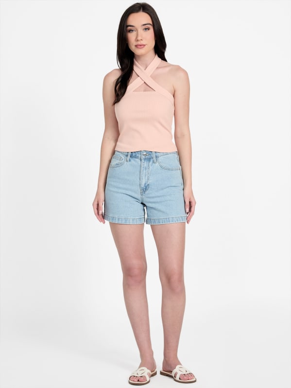 Elizabeth High-Rise Dad Shorts | GUESS Factory