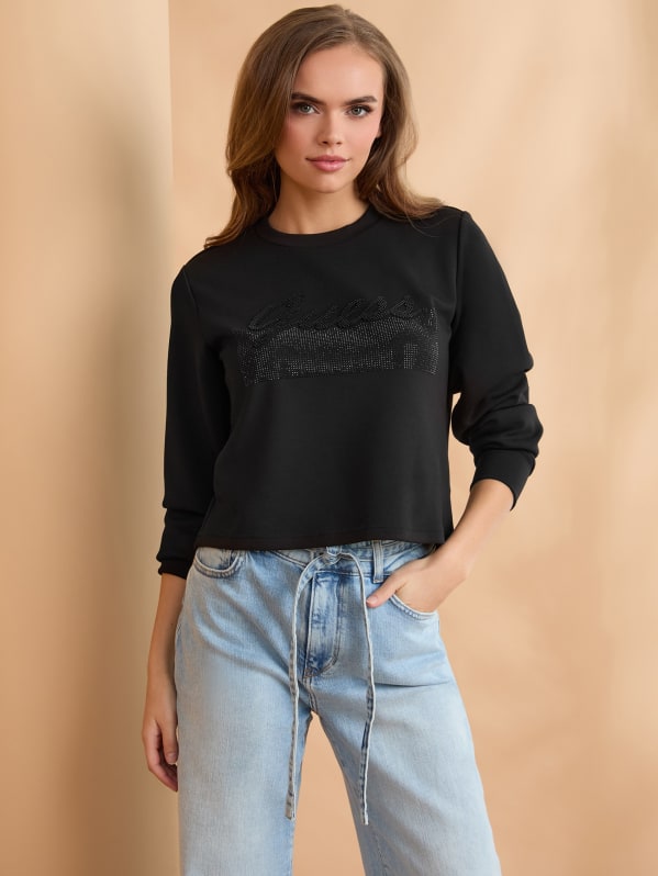 Linn Logo Crewneck Sweatshirt | GUESS Factory