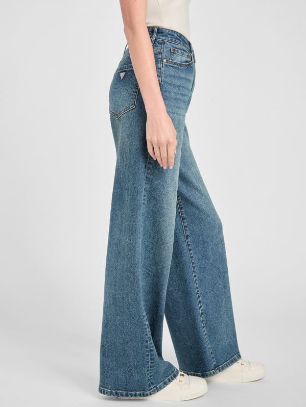 Lisbeth Wide Leg Denim Pants | GUESS Factory Lisbeth Wide Leg Denim Pants | GUESS Factory