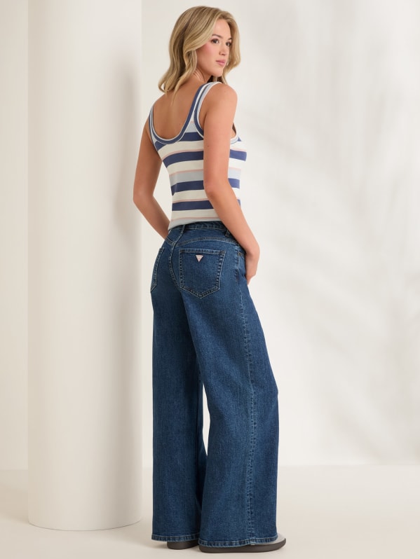 Lisbeth Wide Leg Denim Pants | GUESS Factory