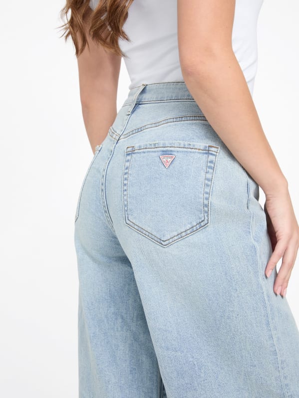 Lisbeth Wide Leg Denim Pants | GUESS Factory
