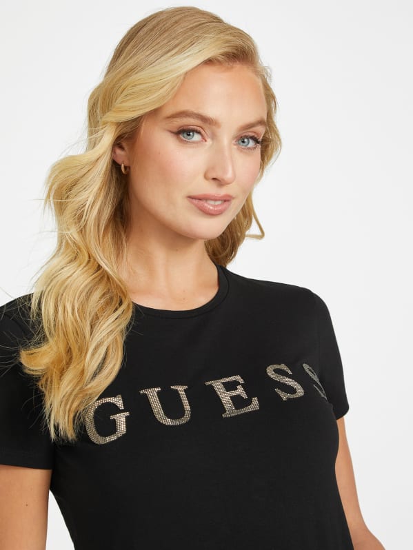 Pepper Metallic Logo Tee | GUESS Factory