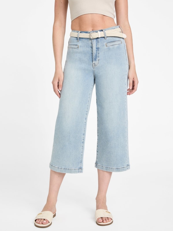 Kassandra Crop Wide Leg Jeans | GUESS Factory