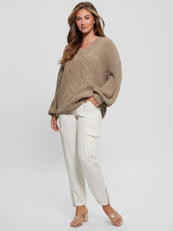 Aki Chenille Cable-Knit Sweater | GUESS Aki Chenille Cable-Knit Sweater | GUESS
