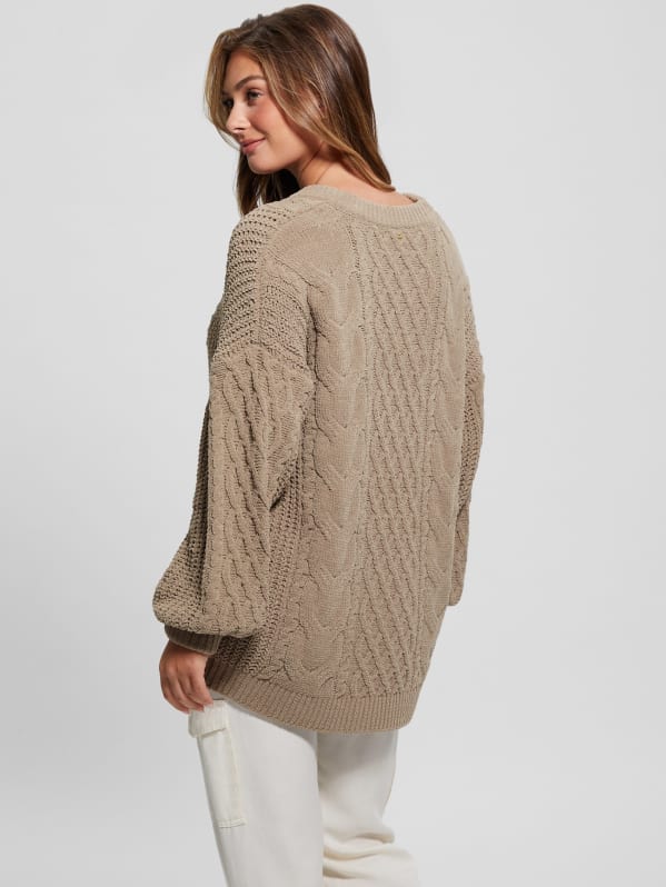 Aki Chenille Cable-Knit Sweater | GUESS Canada Aki Chenille Cable-Knit Sweater | GUESS Canada
