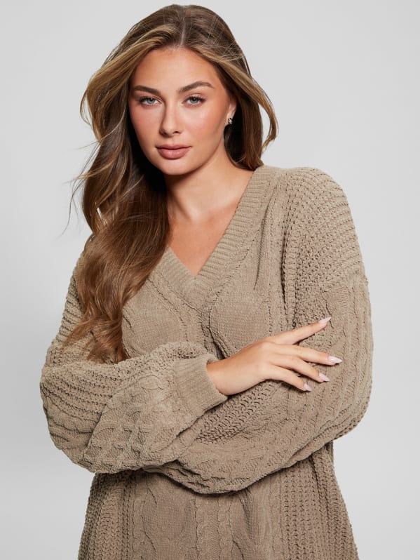 上品コーデはコレで安心！ Cable-Knit Chenille Aki Sweater GUESS | トップス