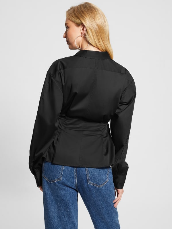 Jackie Lace-Up Top | GUESS Canada
