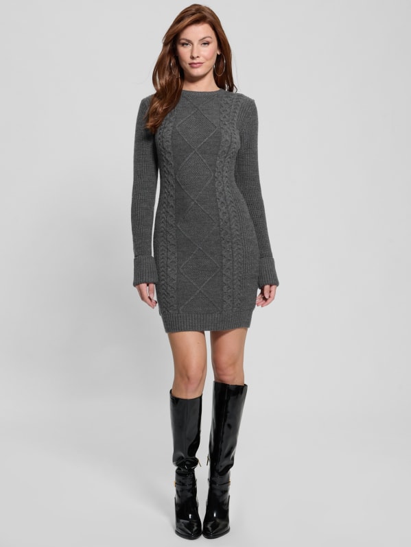 【アウトレット☆送料無料】 Serena Cable Sweater Dress | GUESS ニット/セーター