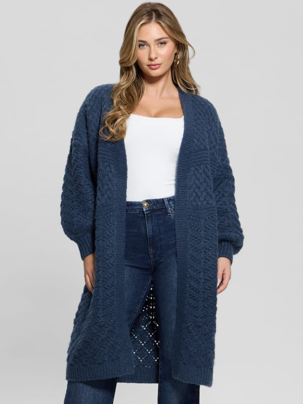 Eco Valeria Mixed Stitch Cardigan | GUESS