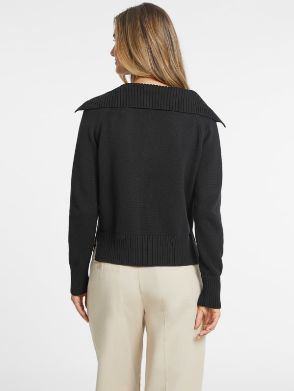 Mini Triangle Polo Sweater | GUESS Jeans Mini Triangle Polo Sweater | GUESS Jeans