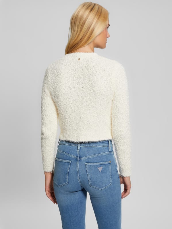 Ume Boucle Feathered Cardigan | GUESS Ume Boucle Feathered Cardigan | GUESS