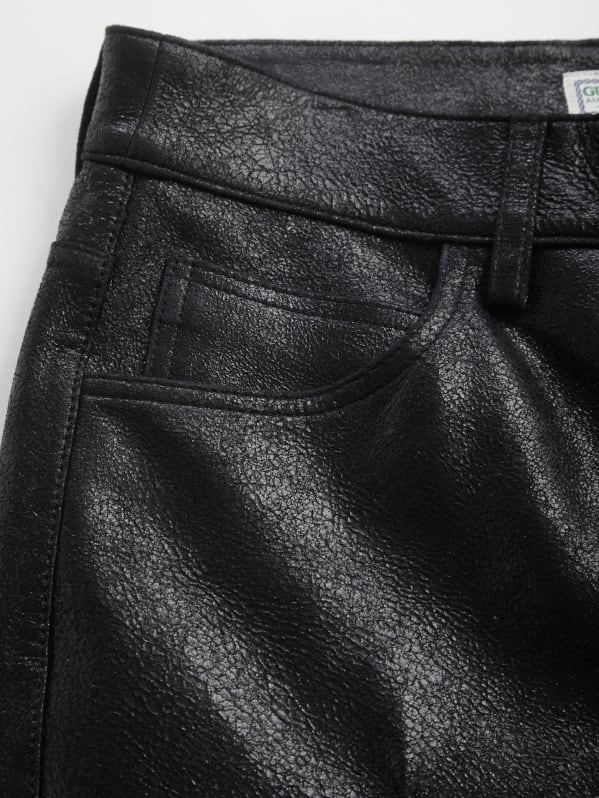 crackled leather pants | GUESS