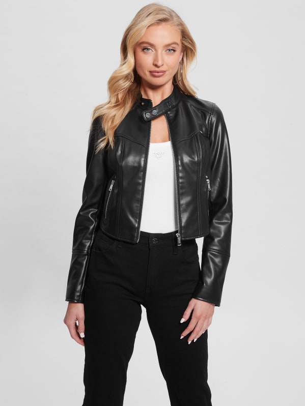 The Sparks Up Inc. XS - Black - Faux Leather - Hooded Black