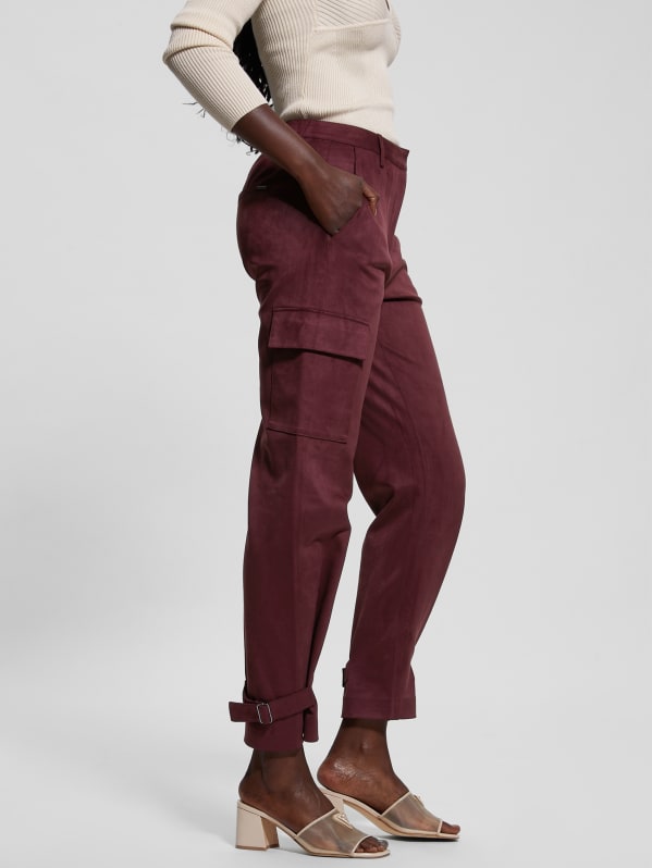 UKTZFTBMTS Street Style Wide Leg Cargo Pants for Women, High