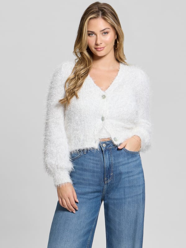 Womens Loose Long Sleeve Knit Button Down Cardigan Sweaters