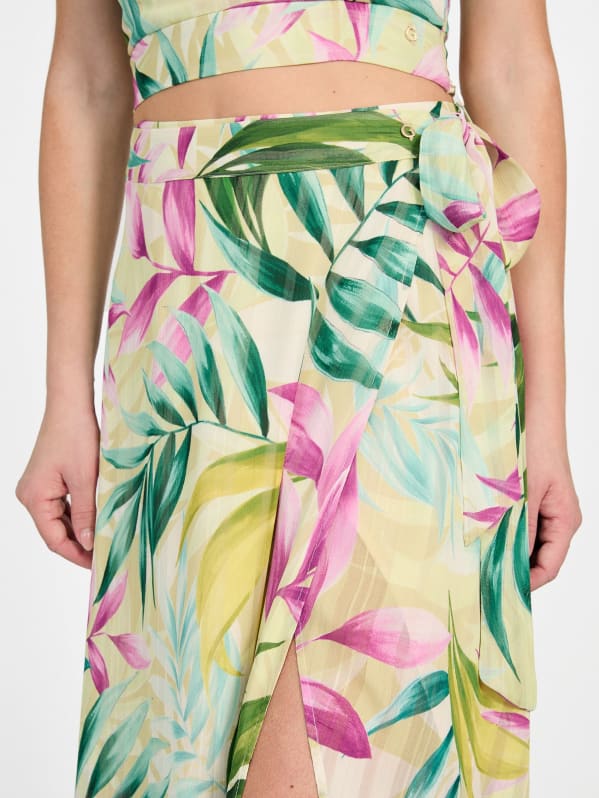 Flattering Sparkle Twist Front Maxi Skirt Cover Up, 4467796