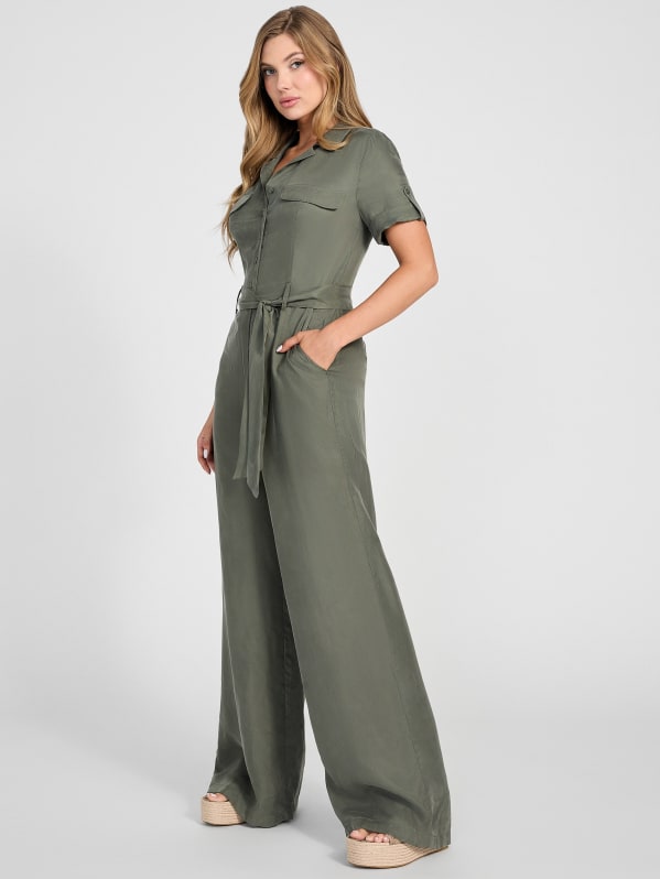 Nalini Twill Jumpsuit | GUESS Canada