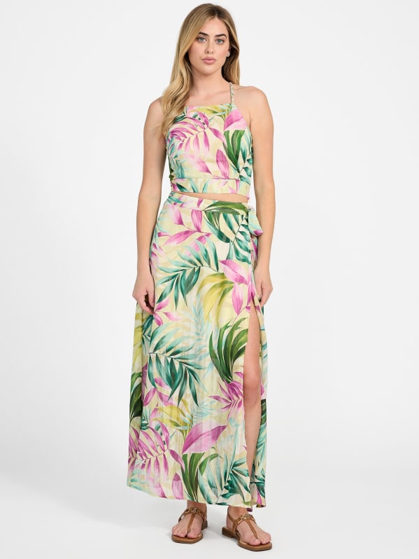 Eco Amaya Printed Mesh Top | GUESS Canada
