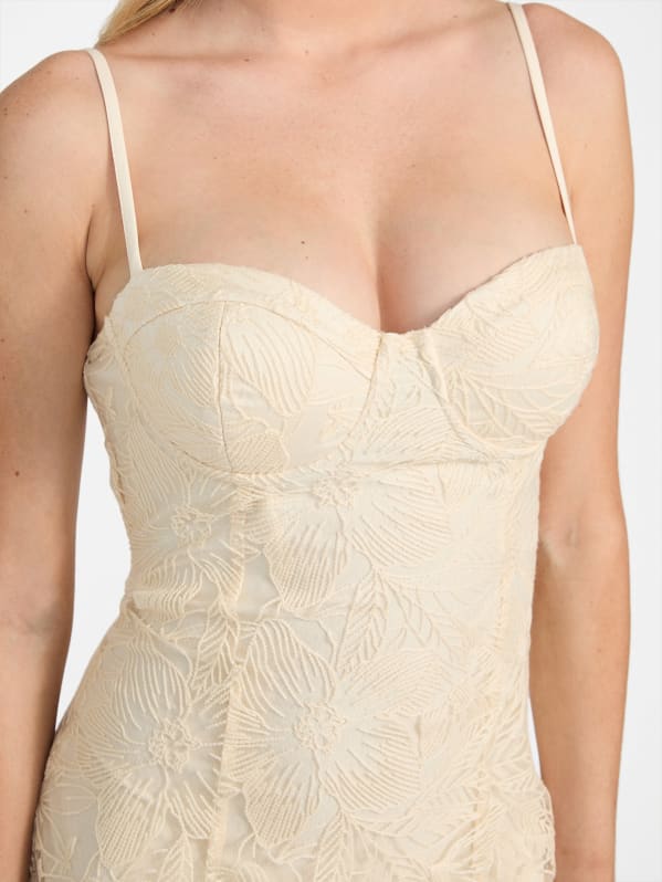 Lumignon Valentine check bustier 【ベージュ】 Floral Frenzy Velvet Burnout Corset | Windsor
