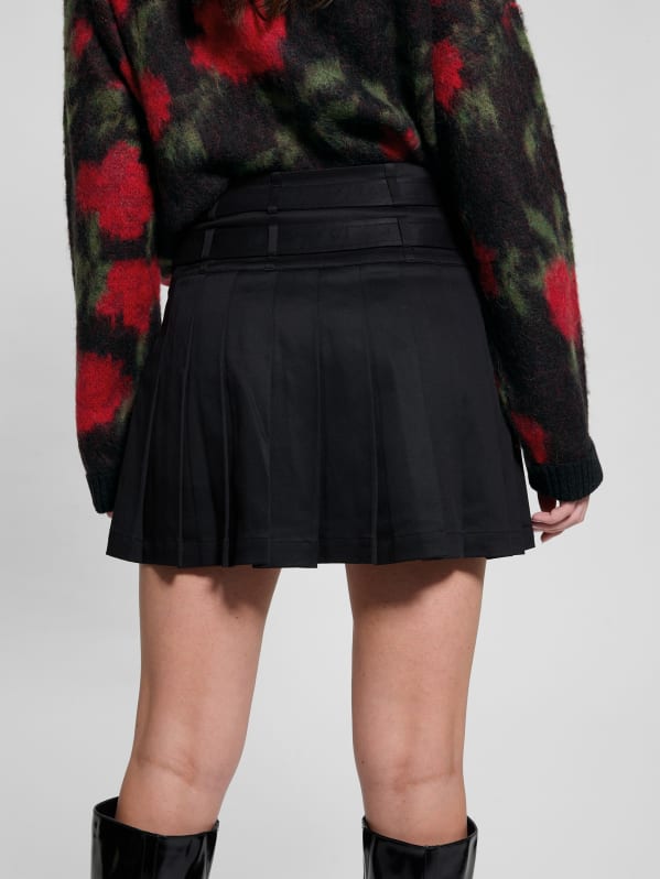 Eco Reeva Belted Pleated Skort | GUESS