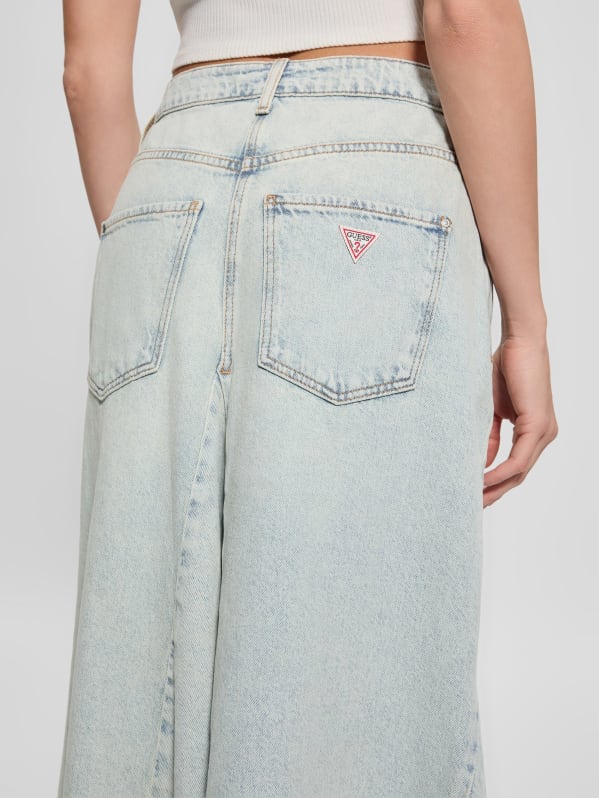 Eco Paneled Denim Maxi Skirt | GUESS Canada