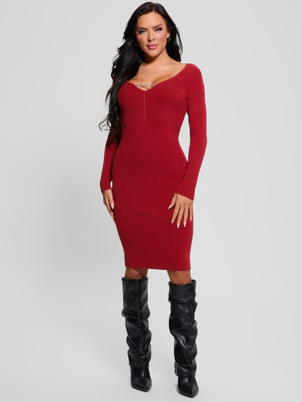 Eco Sasha Jewel Sweater Dress | GUESS