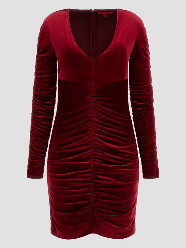 Eco Ivana Velour Dress | GUESS Eco Ivana Velour Dress | GUESS