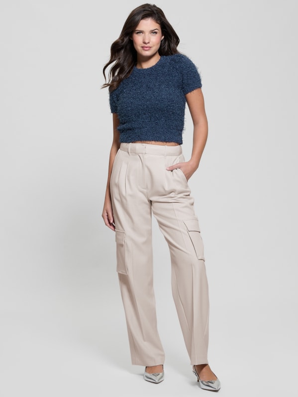 Usami Fuzzy Sweater Top | GUESS