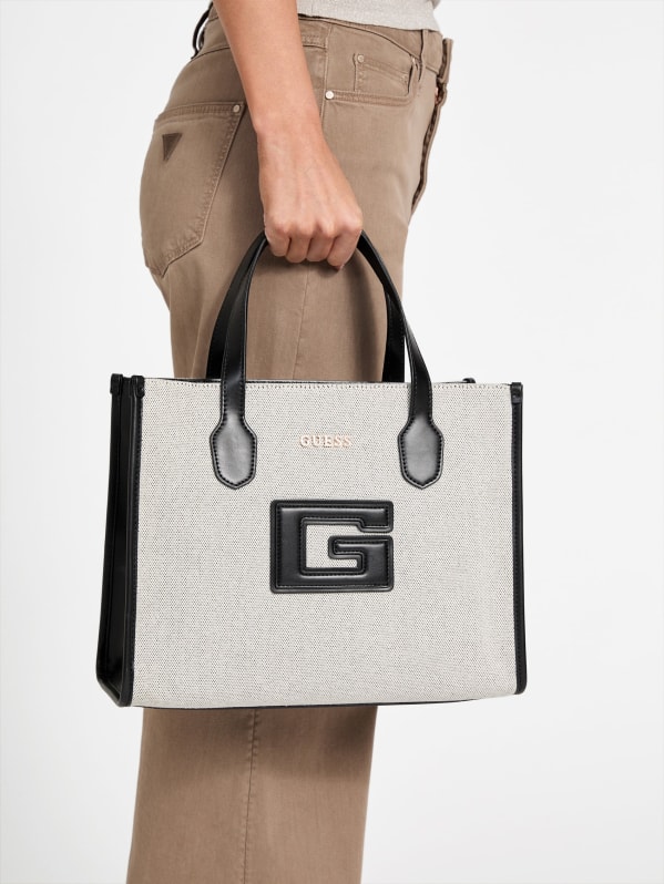 G Status Canvas Tote | GUESS Canada