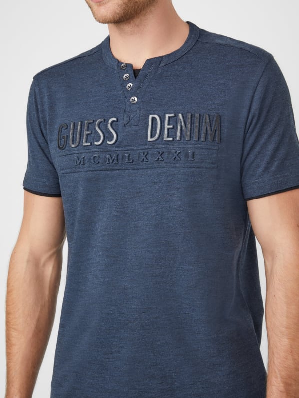 マー坊 Edgar Marled Henley Tee | GUESS Factory Ca