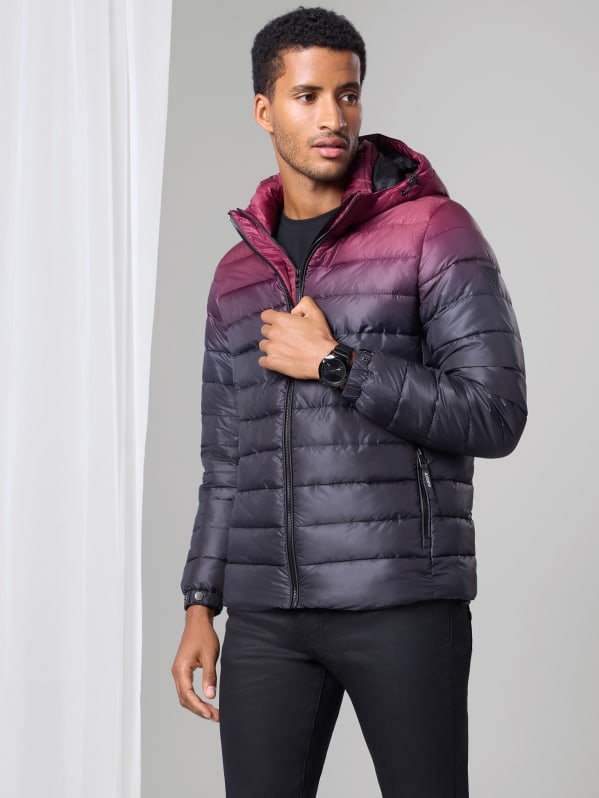 Harrison Ombre Puffer Jacket | GUESS Factory Ca Harrison Ombre Puffer Jacket | GUESS Factory Ca