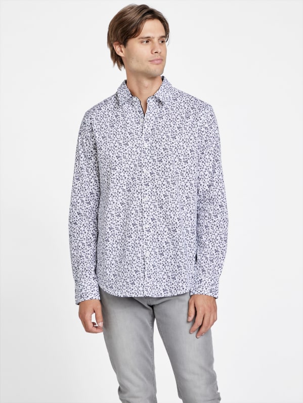 Zarry Floral Long-Sleeve Shirt | GUESS Factory