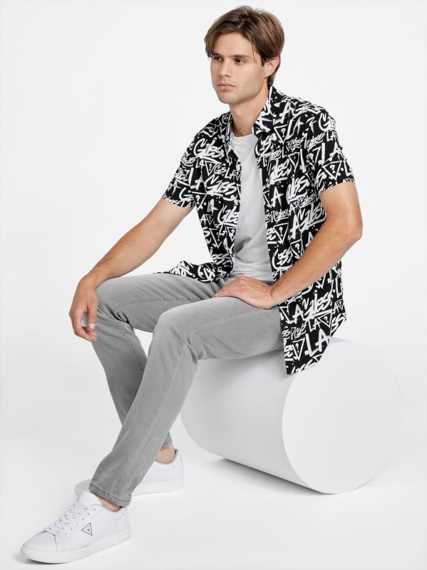 Lush Printed Short-Sleeve Shirt | GUESS Factory Lush Printed Short-Sleeve Shirt | GUESS Factory