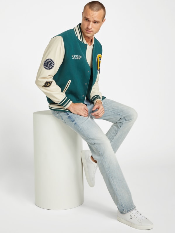 Mark Hooded Varsity Jacket | GUESS Factory