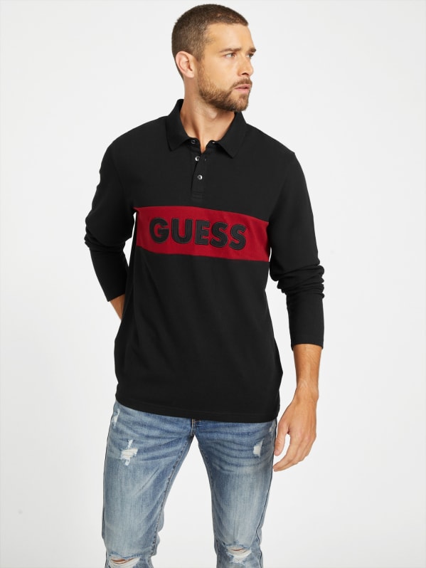 Malakai Long-Sleeve Polo | GUESS Factory Malakai Long-Sleeve Polo | GUESS Factory